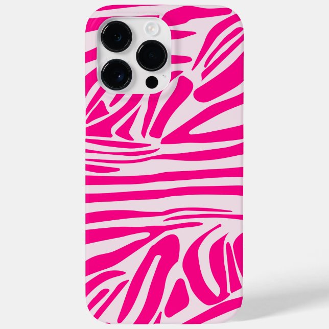 Pink zebra print Case-Mate iPhone case (Back)