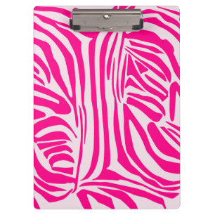 Pink zebra print clipboard