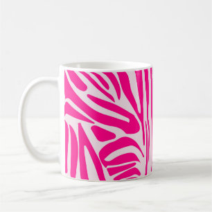 Pink zebra print coffee mug