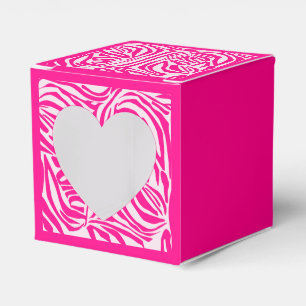 Pink zebra print favour box