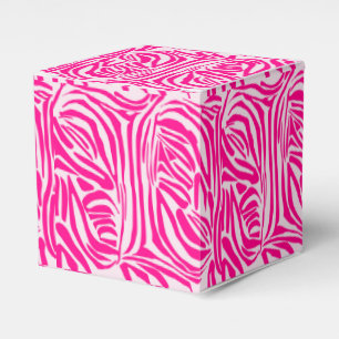 Pink zebra print favour box
