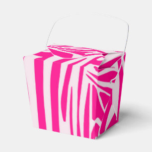 Pink zebra print favour box
