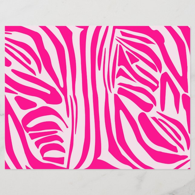 Pink zebra print flyer (Front)