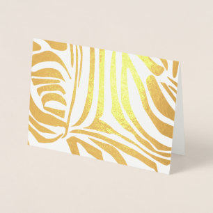 Pink zebra print foil card