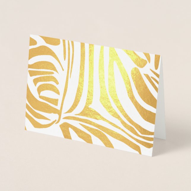 Pink zebra print foil card (Front)