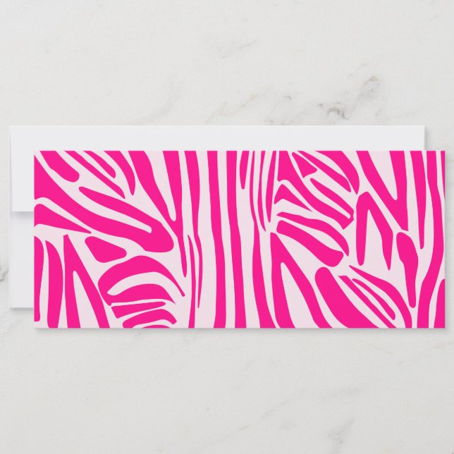 Pink zebra print invitation (Front)