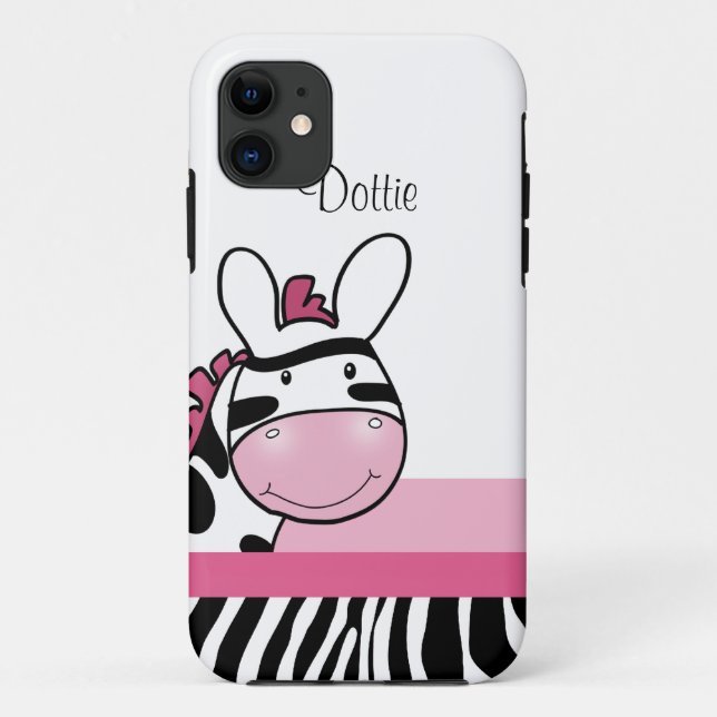 Pink Zebra Print iPhone 5 Casemate Case (Back)