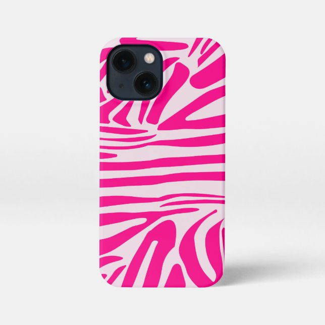 Pink zebra print iPhone case (Back)