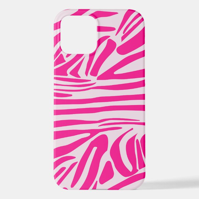 Pink zebra print iPhone case (Back)