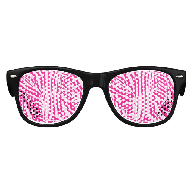 Pink zebra print kids sunglasses (Front)