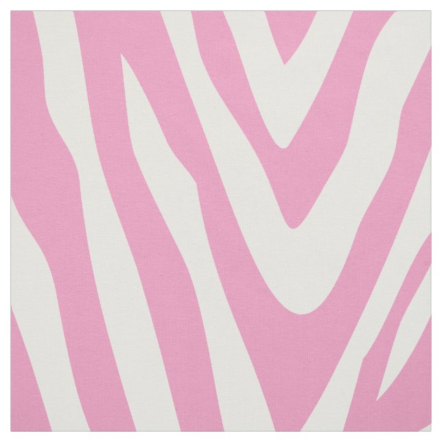 Pink Zebra Print Large Scale Fabric (Swatch)