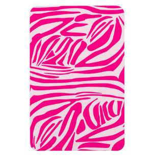 Pink zebra print magnet