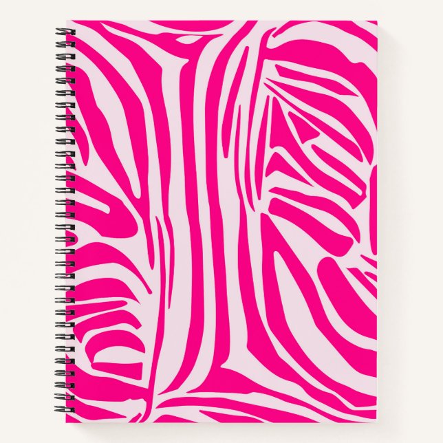 Pink zebra print notebook (Front)