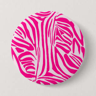 Pink Zebra Print Pattern 7.5 Cm Round Badge