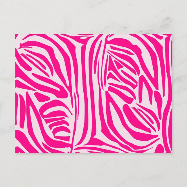 Pink Zebra Print Pattern Advice Card (Front)