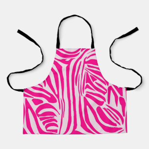 Pink Zebra Print Pattern Apron