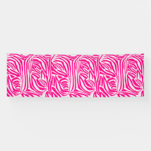 Pink Zebra Print Pattern Banner