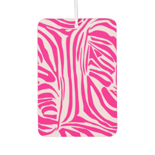 Pink Zebra Print Pattern Car Air Freshener