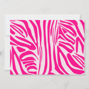 Pink Zebra Print Pattern Card