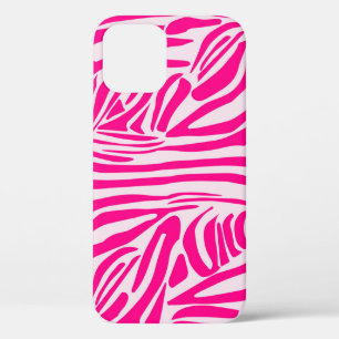 Pink Zebra Print Pattern iPhone 12 Case