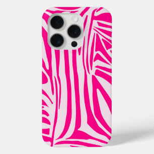 Pink Zebra Print Pattern iPhone 15 Pro Case