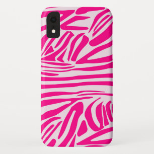 Pink Zebra Print Pattern iPhone XR Case