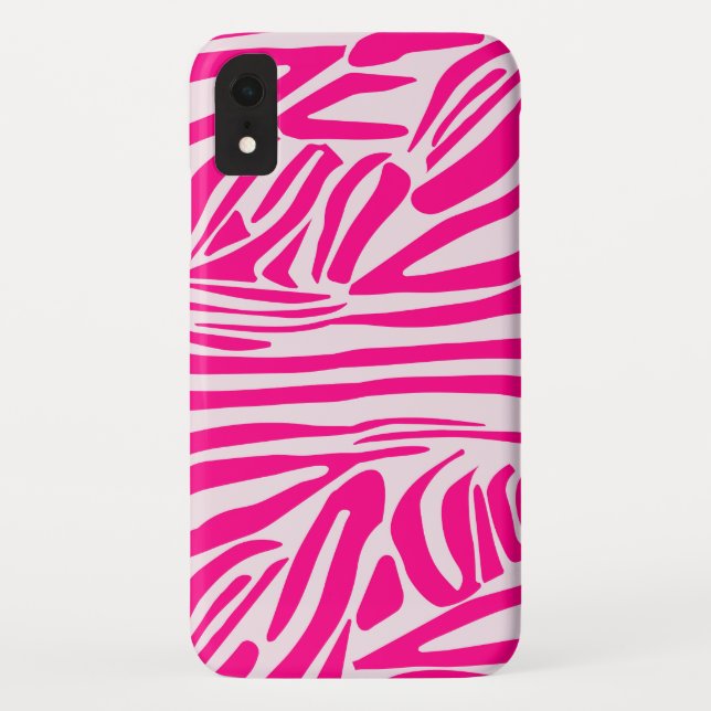 Pink Zebra Print Pattern Case-Mate iPhone Case (Back)