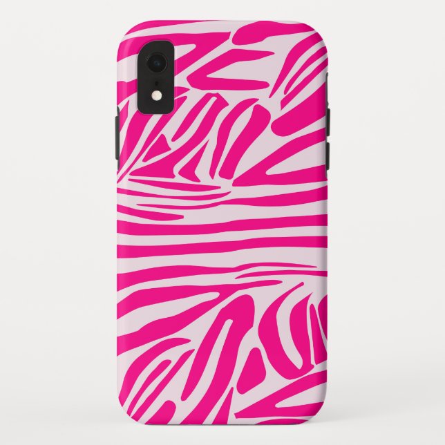 Pink Zebra Print Pattern Case-Mate iPhone Case (Back)