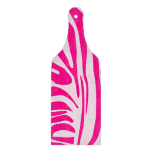 Pink Zebra Print Pattern Cutting Board