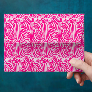 Pink Zebra Print Pattern Envelope