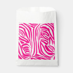 Pink Zebra Print Pattern Favour Bag