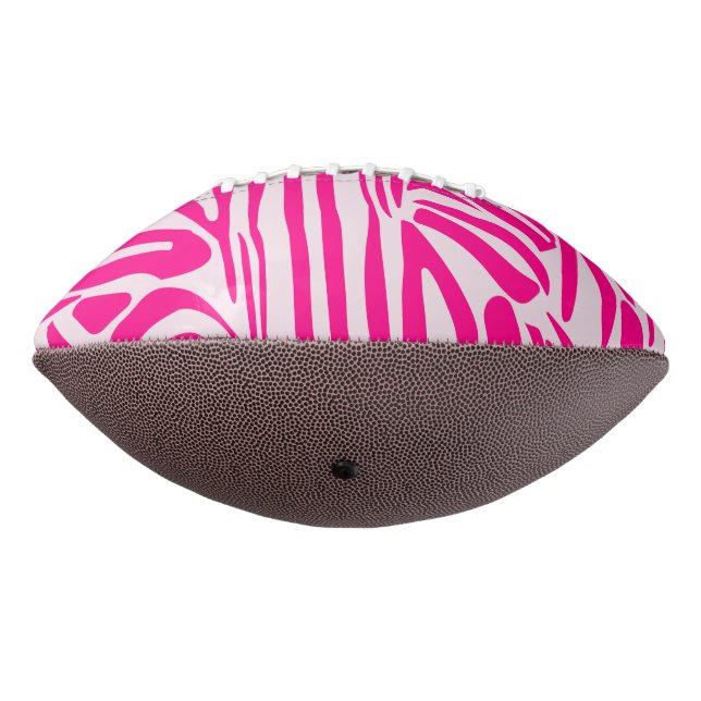 Pink Zebra Print Pattern Football (Rotated 270)
