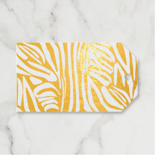 Pink Zebra Print Pattern Gift Tags