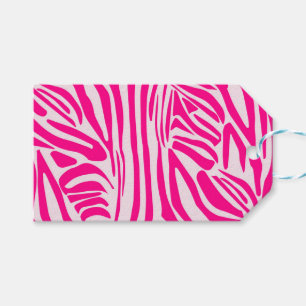 Pink Zebra Print Pattern Gift Tags