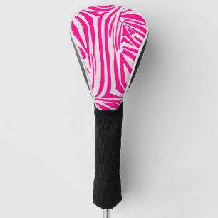 Pink Zebra Print Pattern Golf Head Cover