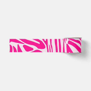Pink Zebra Print Pattern Grosgrain Ribbon