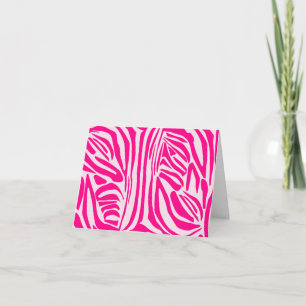 Pink Zebra Print Pattern Holiday Card