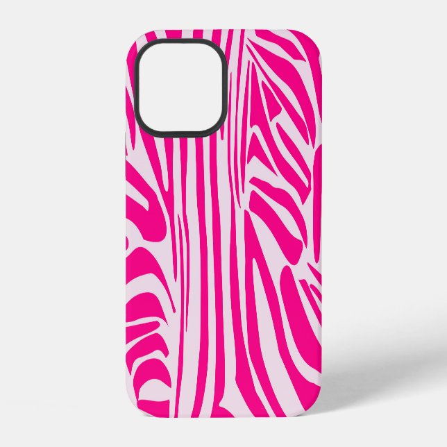 Pink Zebra Print Pattern iPhone Case (Back)