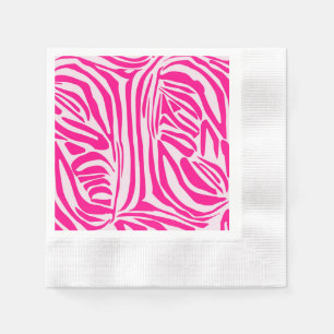 Pink Zebra Print Pattern Napkin