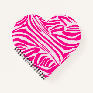 Pink Zebra Print Pattern Notebook