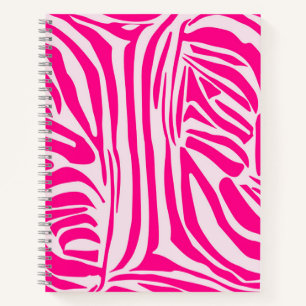 Pink Zebra Print Pattern Notebook