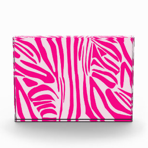Pink Zebra Print Pattern Photo Block