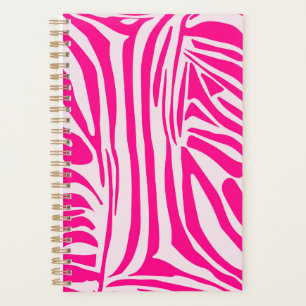 Pink Zebra Print Pattern Planner