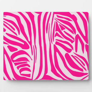 Pink Zebra Print Pattern Plaque