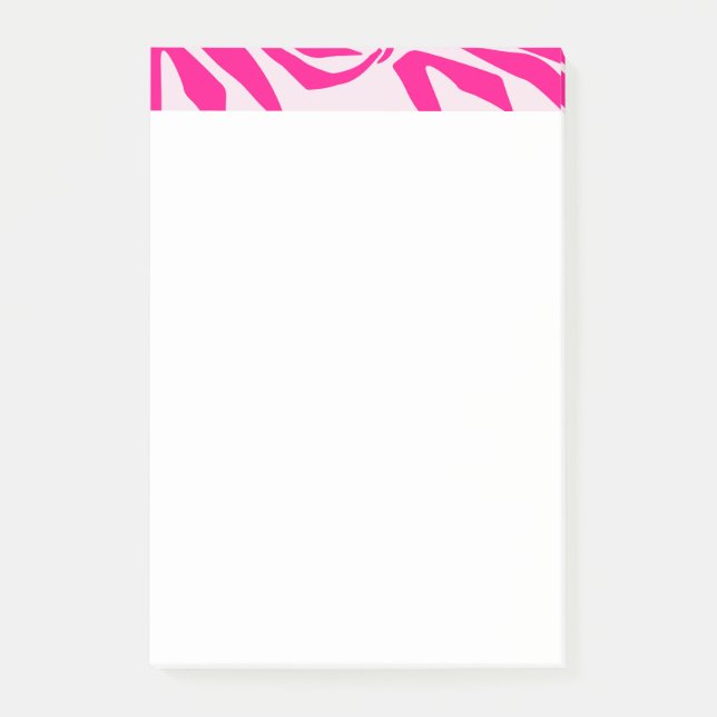 Pink Zebra Print Pattern Post-it Notes (Front)