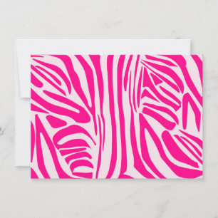 Pink Zebra Print Pattern Save The Date