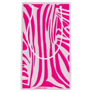 Pink Zebra Print Pattern Small Gift Bag