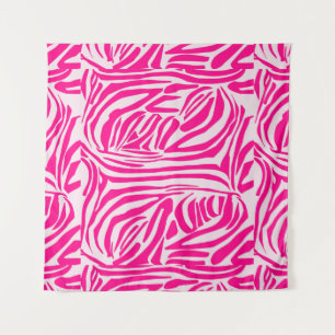 Pink Zebra Print Pattern Tapestry