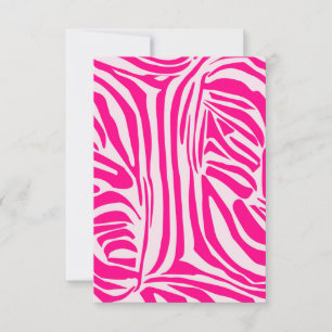 Pink Zebra Print Pattern Thank You Card