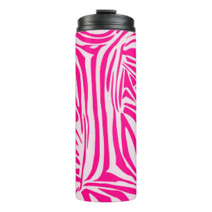 Pink Zebra Print Pattern Thermal Tumbler